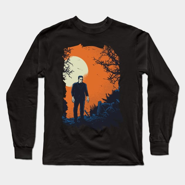 Frankenstein Shirt Long Sleeve T-Shirt by rueckemashirt